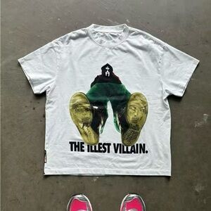 White Graphic T-Shirt with Bold Print